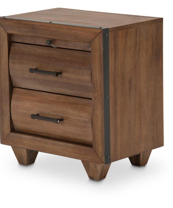 Brooklyn Walk Nightstand in Burnt Umber - Luxe Home Furnishings (Jersey City, NJ)