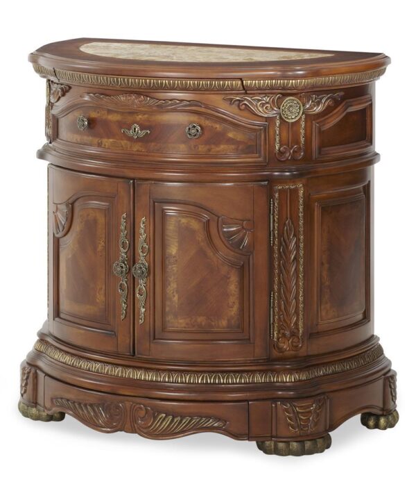 Cortina Bedside Chest in Honey Walnut - Luxe Home Furnishings (Jersey City, NJ)