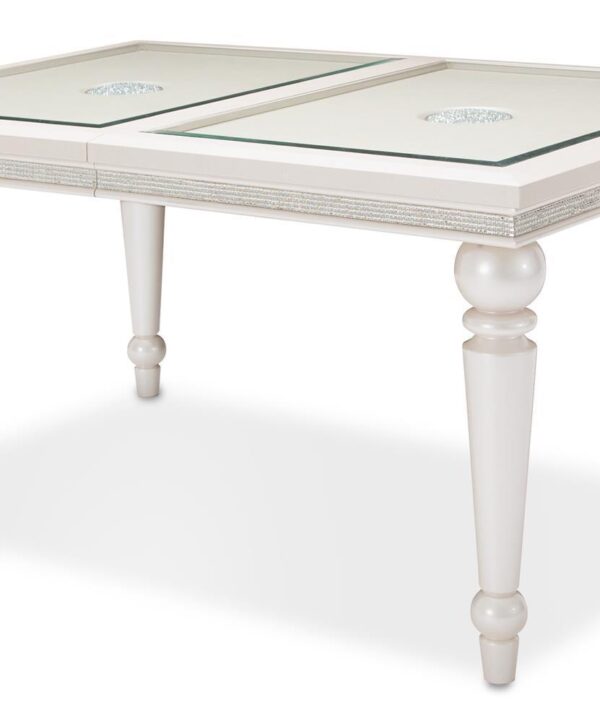 Glimmering Heights Leg Dining Table in Ivory - Luxe Home Furnishings (Jersey City, NJ)