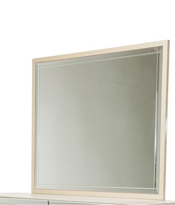 Hollywood Loft Rectangular Dresser Mirror in Frost - Luxe Home Furnishings (Jersey City, NJ)