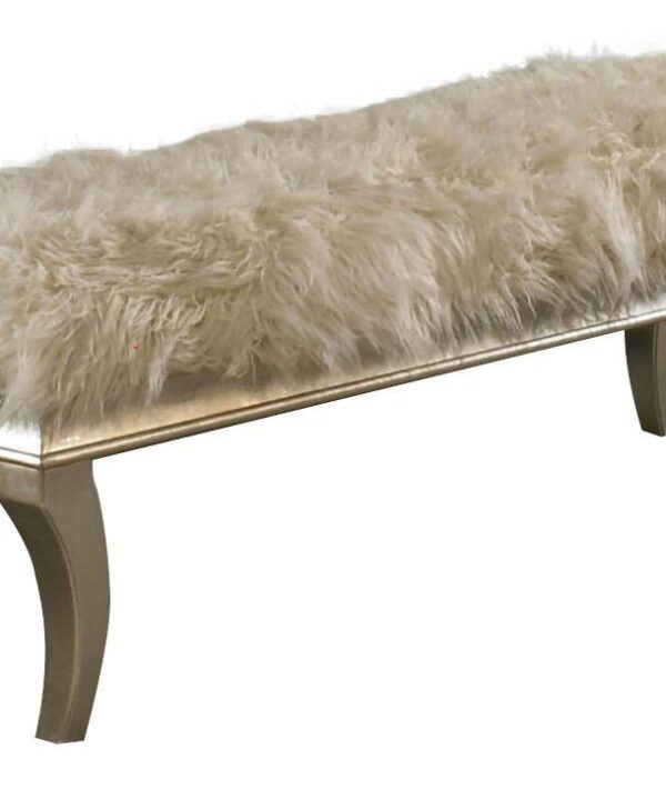 Hollywood Swank Bed Bench in Platinum - Luxe Home Furnishings (Jersey City, NJ)