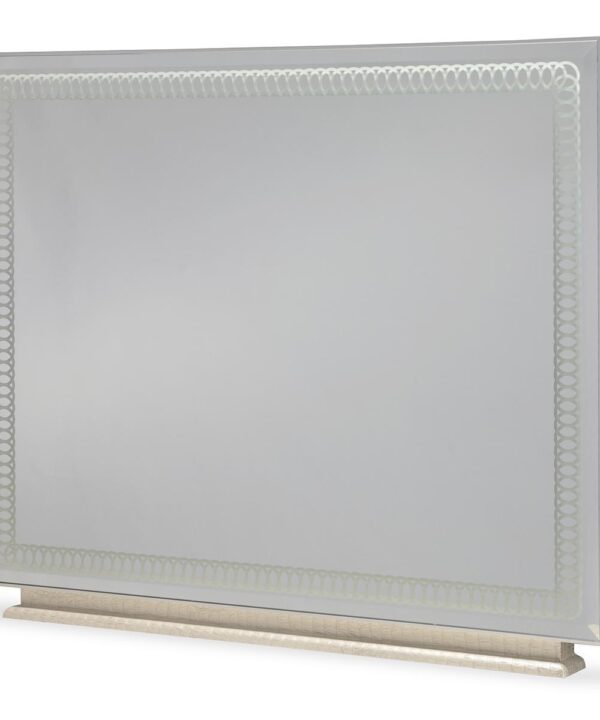 Hollywood Swank Rectangular Dresser Mirror in Crystal Croc - Luxe Home Furnishings (Jersey City, NJ)