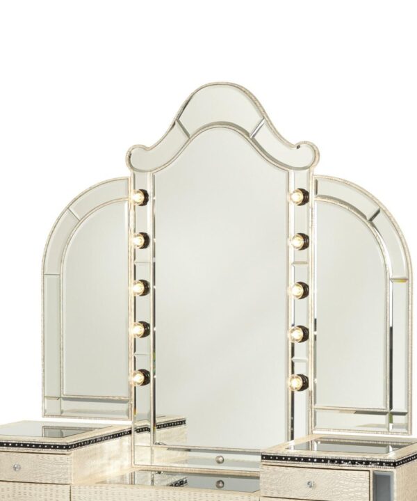 Hollywood Swank Vanity Mirror in Crystal Croc - Luxe Home Furnishings (Jersey City, NJ)