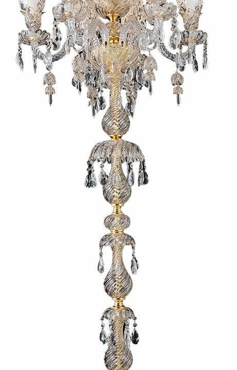 Lighting Garnier 7 Light Floor Lamp in Clear and Gold - Luxe Home Furnishings (Jersey City, NJ)