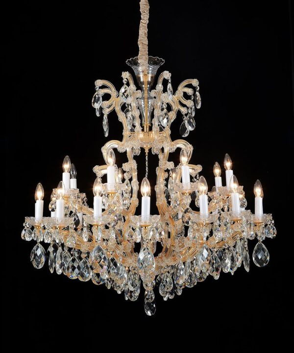 Lighting La Scala 25 Light Chandelier in Cognac and Gold - Luxe Home Furnishings (Jersey City, NJ)