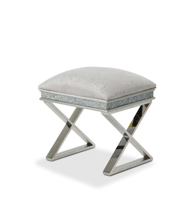 Melrose Plaza Vanity Bench in Dove - Luxe Home Furnishings (Jersey City, NJ)