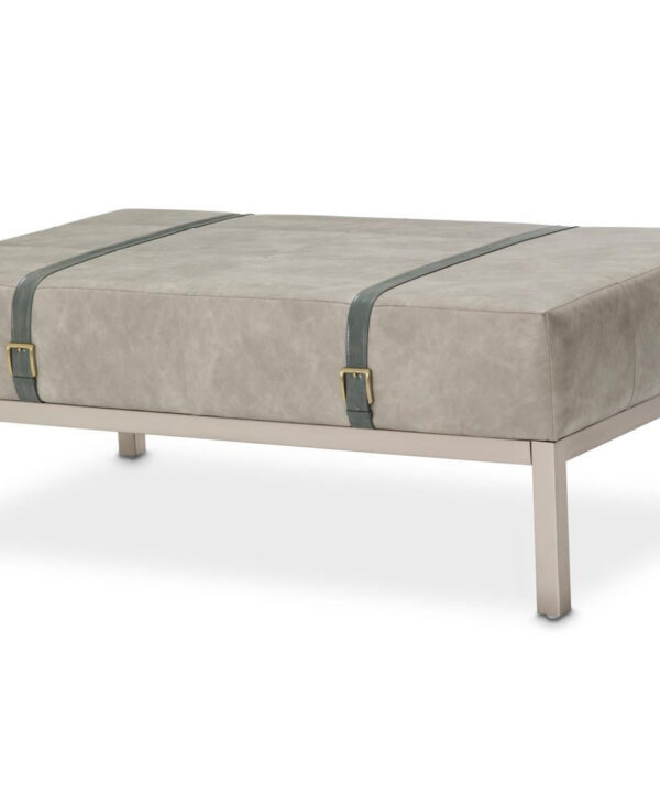 Menlo Station Rectangular Cocktail Ottoman in DoveGray - Luxe Home Furnishings (Jersey City, NJ)
