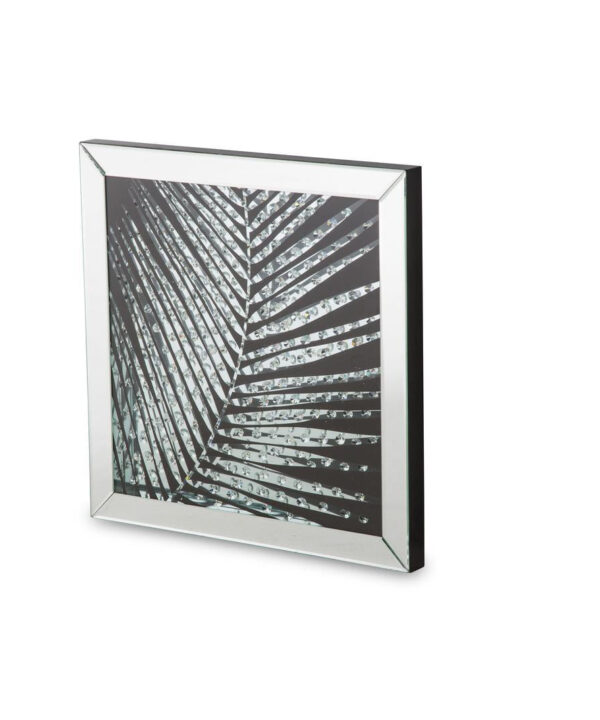 Montreal Mirror Framed Wall Decor w/Crystal Accented Leaves - Luxe Home Furnishings (Jersey City, NJ)