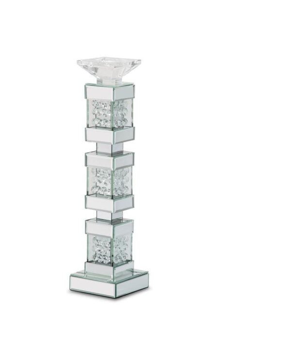 Montreal Mirrored/Crystal Candle Holders, Tall (2/pack) - Luxe Home Furnishings (Jersey City, NJ)