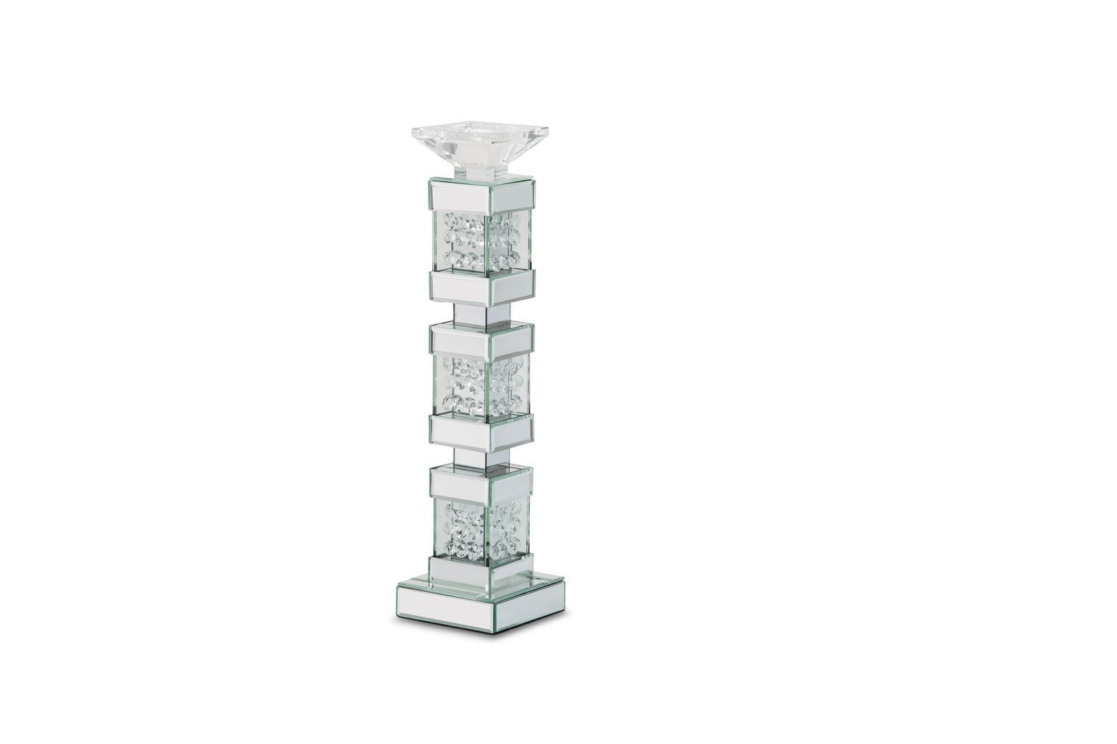 Montreal Mirrored/Crystal Candle Holders, Tall (2/pack) - Luxe Home Furnishings (Jersey City, NJ)