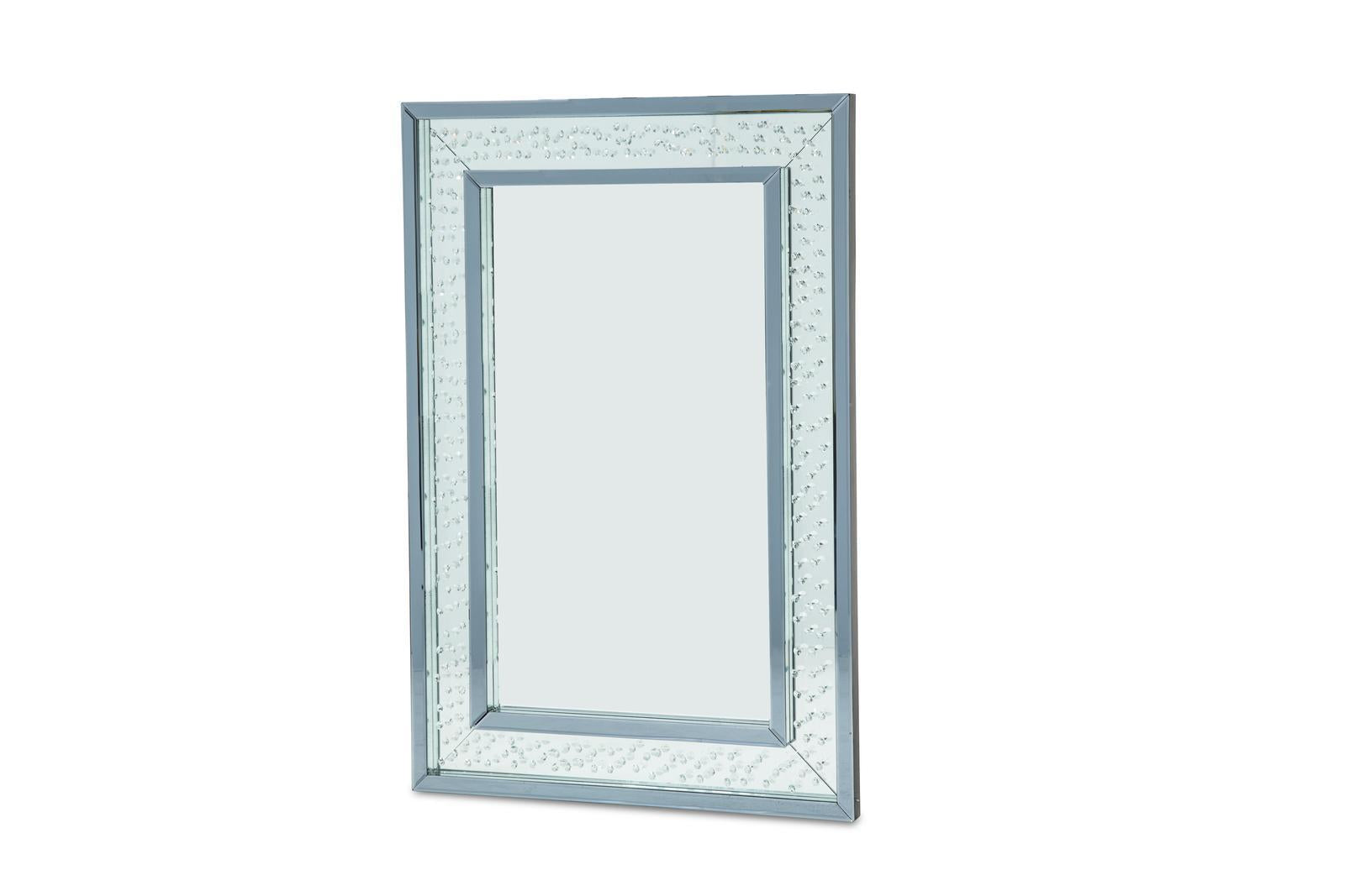 Montreal Rect Wall Decor Crystal Framed Mirror FS-MNTRL261 - Luxe Home Furnishings (Jersey City, NJ)