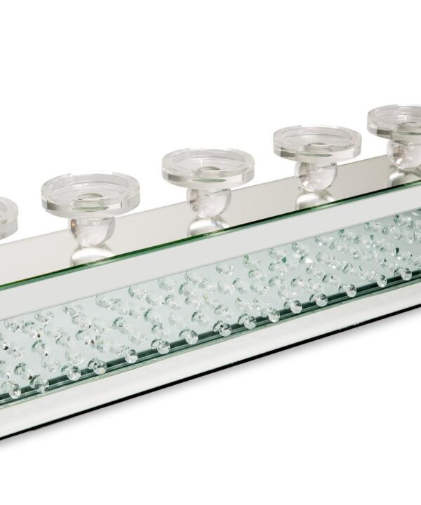Montreal Rect.Mirror Framed Candle Hldr.w/Crystal Accents - Luxe Home Furnishings (Jersey City, NJ)