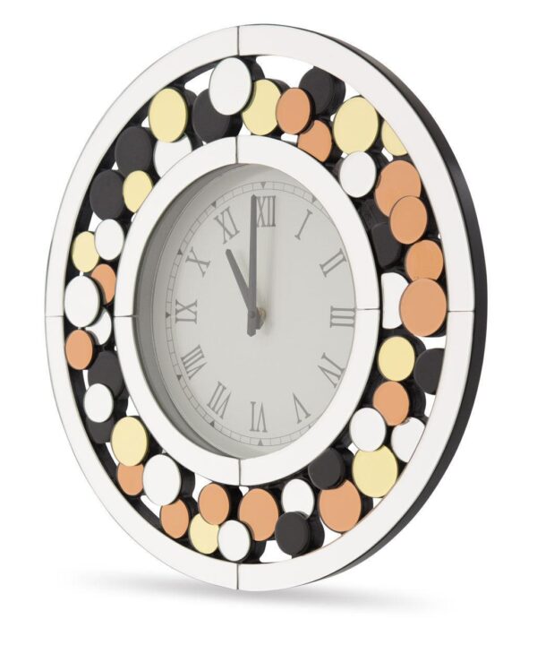 Montreal Round Clock w/Colored Accents - Luxe Home Furnishings (Jersey City, NJ)