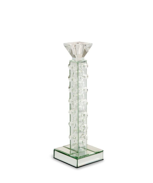 Montreal Slender Mirrored Crystal Candle Holder, Small(6/pack) - Luxe Home Furnishings (Jersey City, NJ)