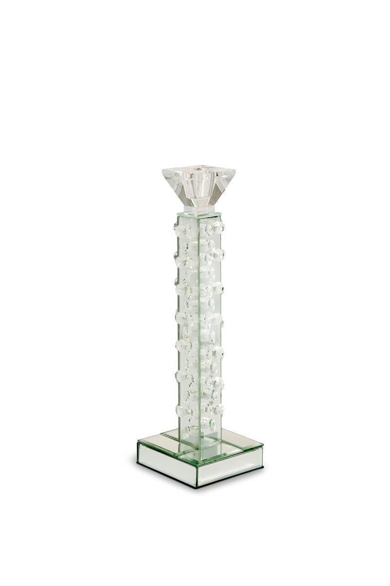 Montreal Slender Mirrored Crystal Candle Holder, Small(6/pack) - Luxe Home Furnishings (Jersey City, NJ)