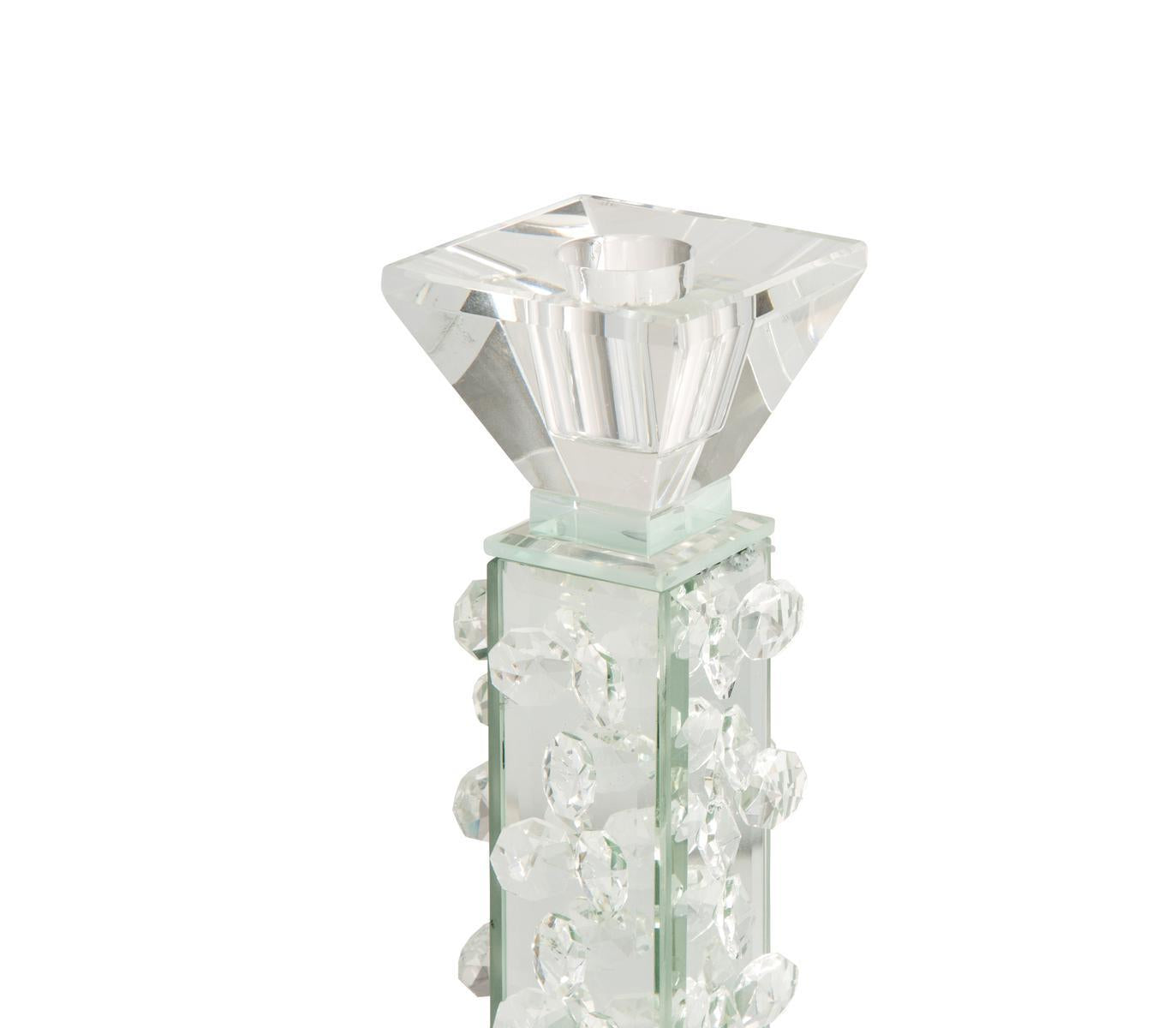 AICO Montreal Crystal Tower w/Mirror, Small (2/pack) - Luxe Home Furnishings (Jersey City, NJ)