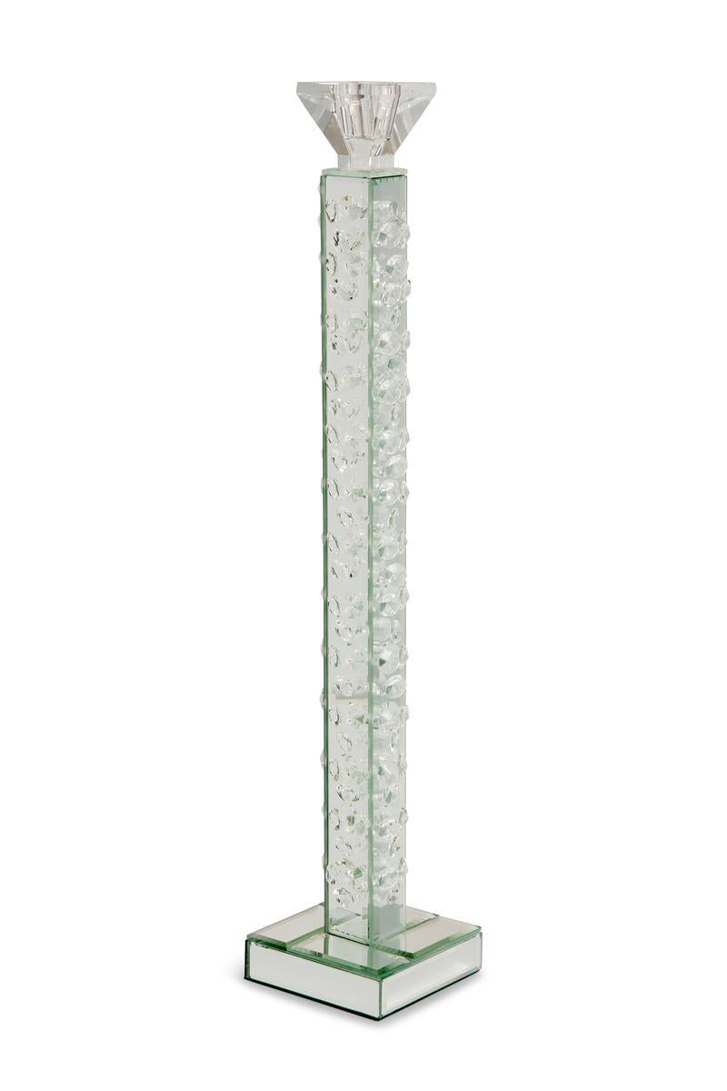 Montreal Slender Mirrored Crystal Candle Holder, Large (6/pack) - Luxe Home Furnishings (Jersey City, NJ)