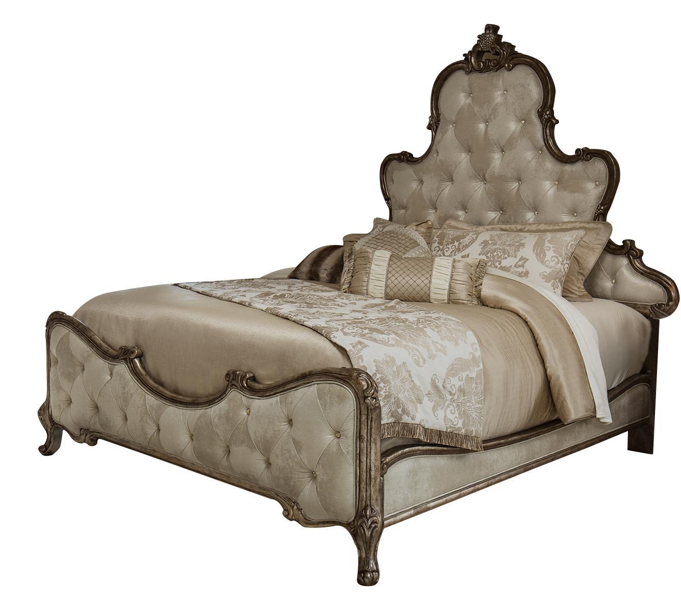 Platine de Royale California King Panel Bed in Antique Platinum 09000CKPL3-101 - Luxe Home Furnishings (Jersey City, NJ)