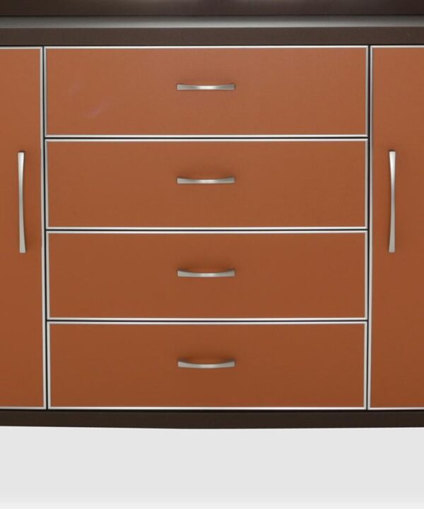 21 Cosmopolitan 4 Drawer Dresser in Orange/Umber - Luxe Home Furnishings (Jersey City, NJ)