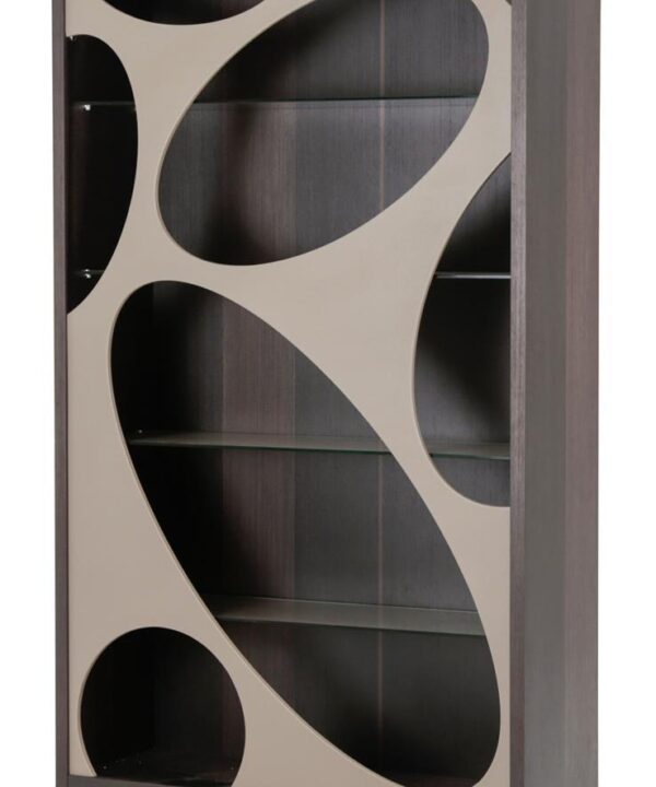 21 Cosmopolitan Curio Center Cabinet in Taupe/Umber - Luxe Home Furnishings (Jersey City, NJ)
