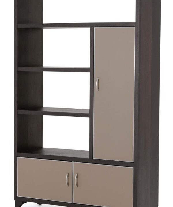 21 Cosmopolitan Right Bookcase in Umber/Taupe - Luxe Home Furnishings (Jersey City, NJ)