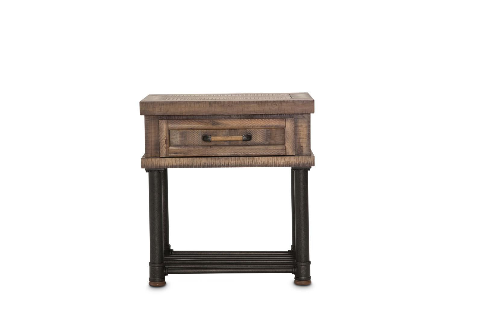 Crossings Side Table w/ Drawer in Reclaimed Barn - Luxe Home Furnishings (Jersey City, NJ)