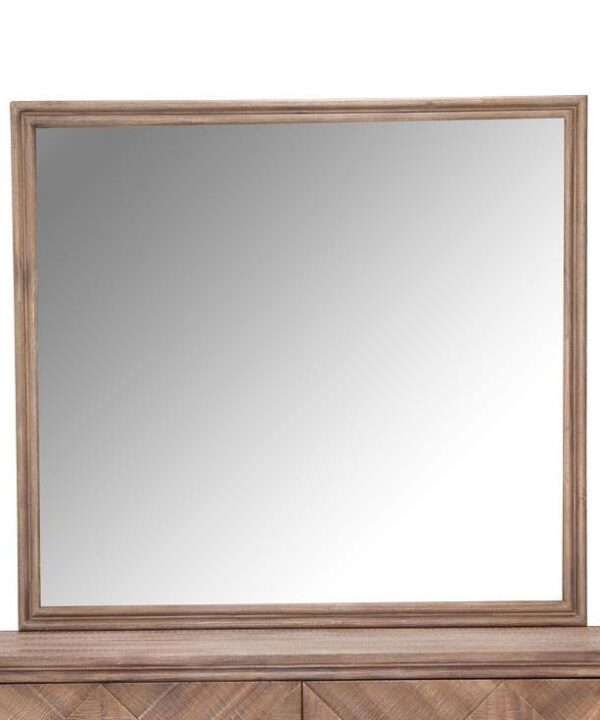 Hudson Ferry Mirror in Driftwood (Brown Fabric) - Luxe Home Furnishings (Jersey City, NJ)