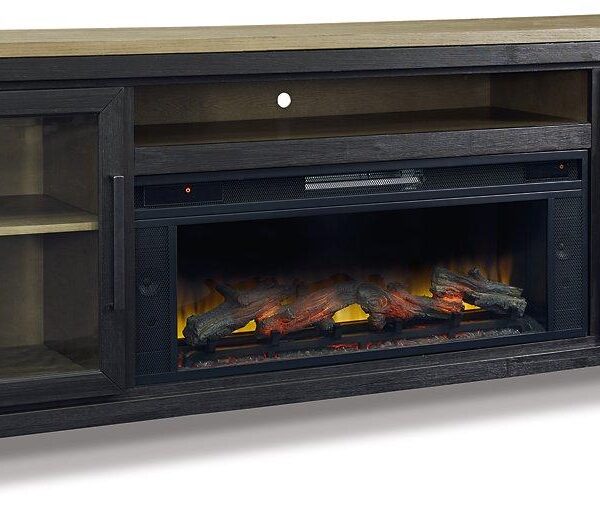 Foyland 83" TV Stand with Electric Fireplace image