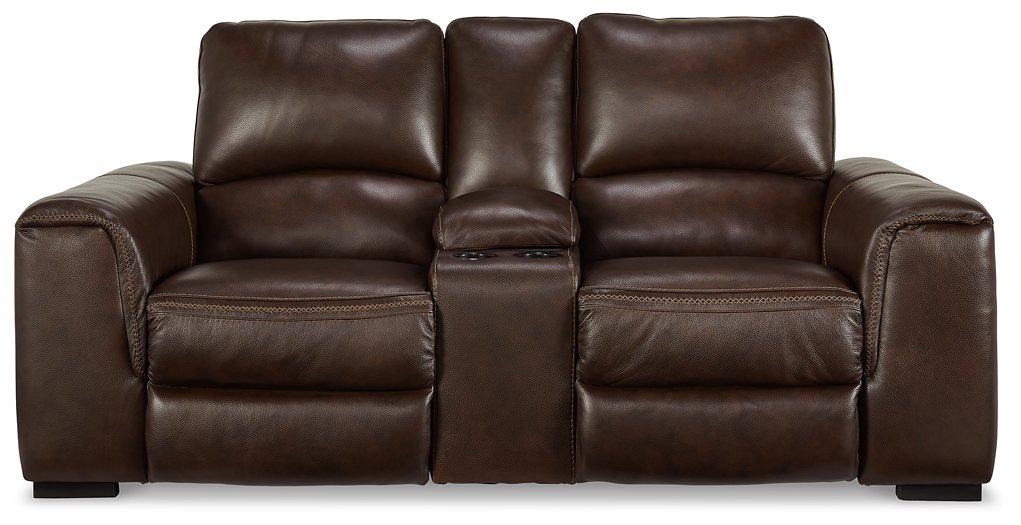 Alessandro Power Reclining Loveseat with Console - Image 4