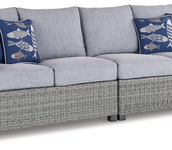 Naples Beach Outdoor Right and Left-arm Facing Loveseat with Cushion (Set of 2) image