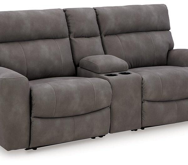 Next-Gen DuraPella Power Reclining Sectional Loveseat with Console image