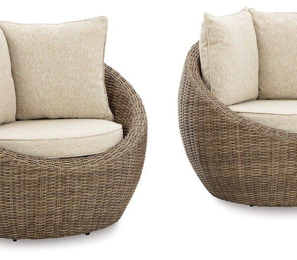 Danson Swivel Lounge with Cushion (Set of 2) - Luxe Home Furnishings (Jersey City, NJ)
