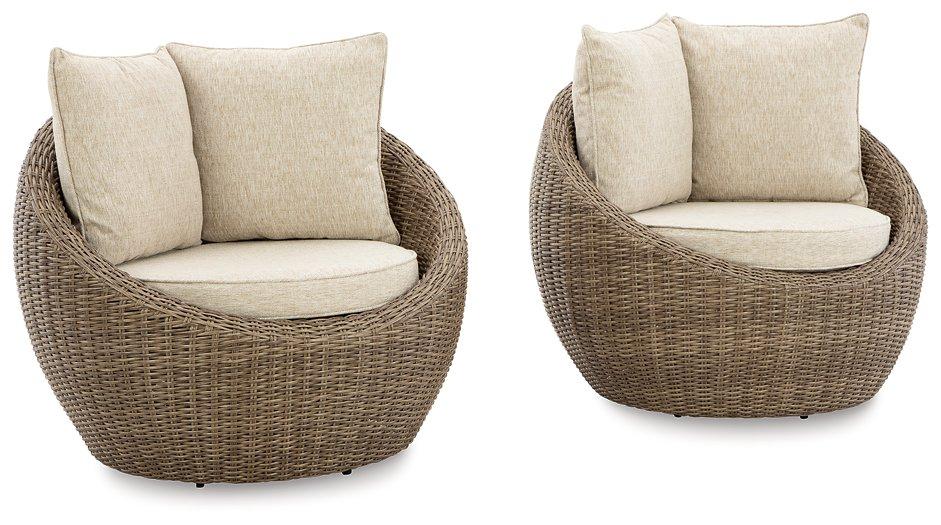 Danson Swivel Lounge with Cushion (Set of 2) - Luxe Home Furnishings (Jersey City, NJ)