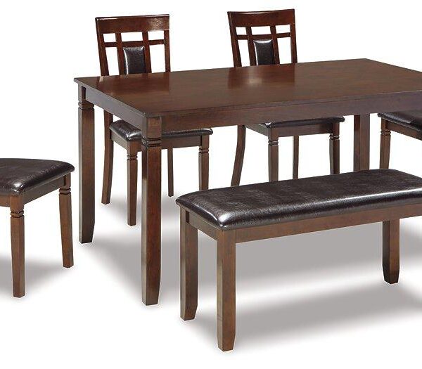 Bennox Dining Table and Chairs with Bench (Set of 6)