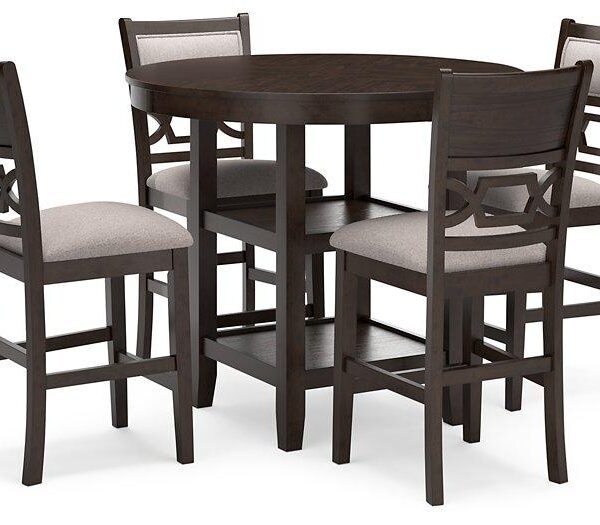 Langwest Counter Height Dining Table and 4 Barstools (Set of 5) image