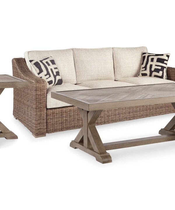 Beachcroft Beachcroft Nuvella Sofa with Coffee and End Table