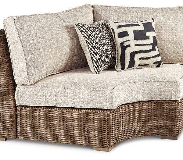 Beachcroft Outdoor Curved Corner Chair with Cushion