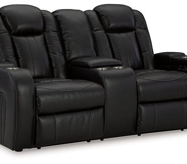 Caveman Den Power Reclining Loveseat with Console image
