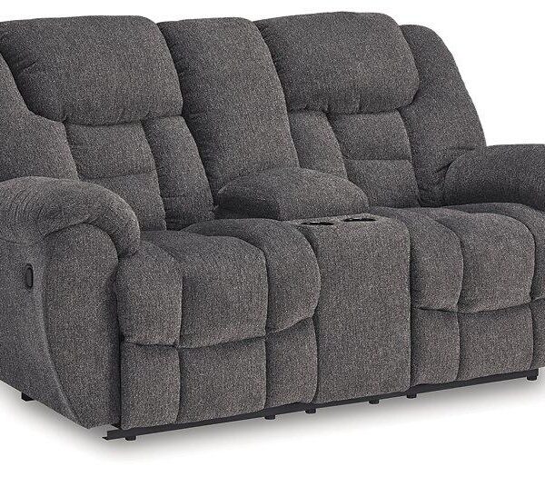 Foreside Reclining Loveseat with Console