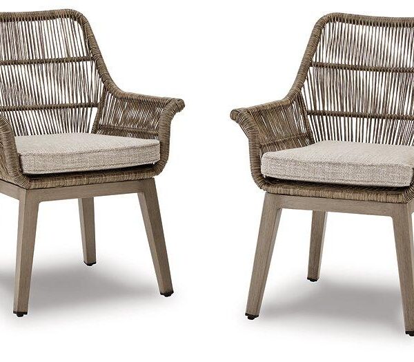 Beach Front Arm Chair with Cushion (Set of 2)