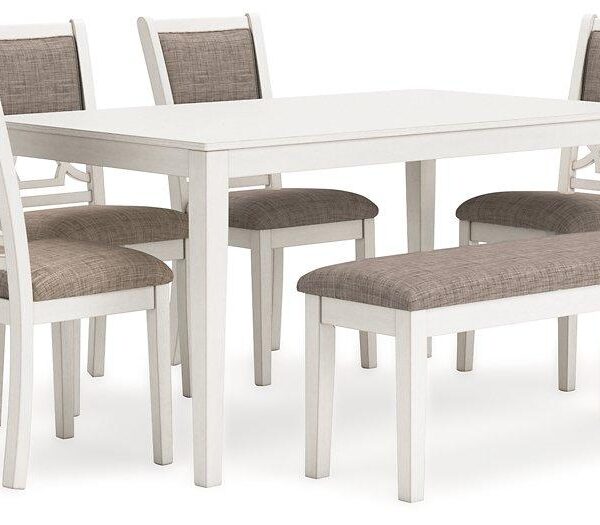 Erinberg Dining Table and 4 Chairs and Bench (Set of 6)