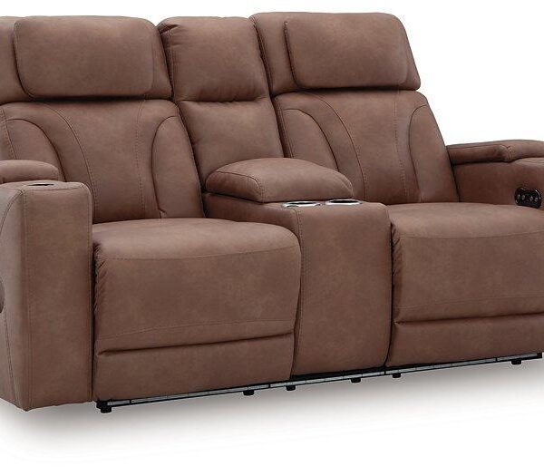 Clean-Slate Power Reclining Loveseat with Console