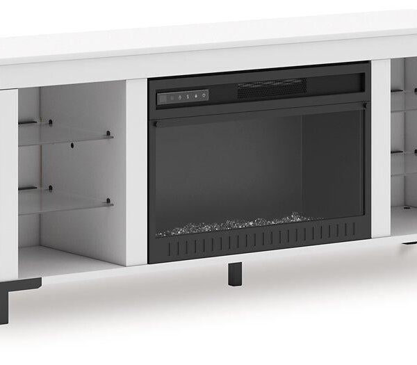 Brollevi 60" TV Stand with Electric Fireplace