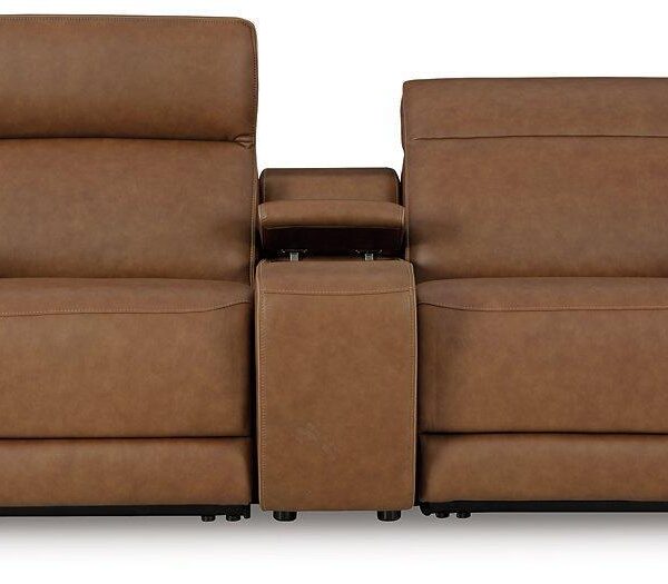 Magic Man Power Reclining Sectional Loveseat with Console image