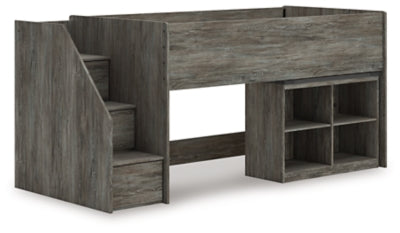 Frandern Loft Bed with Bookcase Storage - Luxe Home Furnishings (Jersey City, NJ)