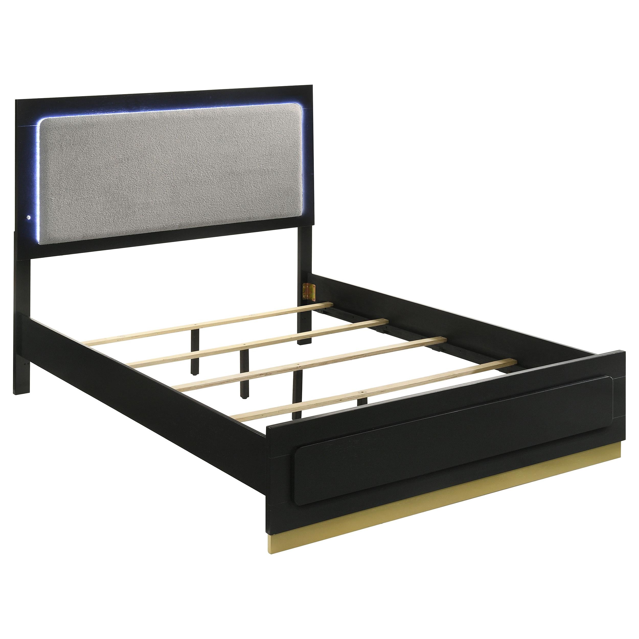 Caraway Panel Bed with LED Lighting - Luxe Home Furnishings (Jersey City, NJ)