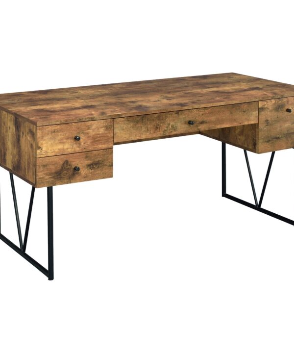 Analiese 4-drawer Writing Desk Antique Nutmeg image