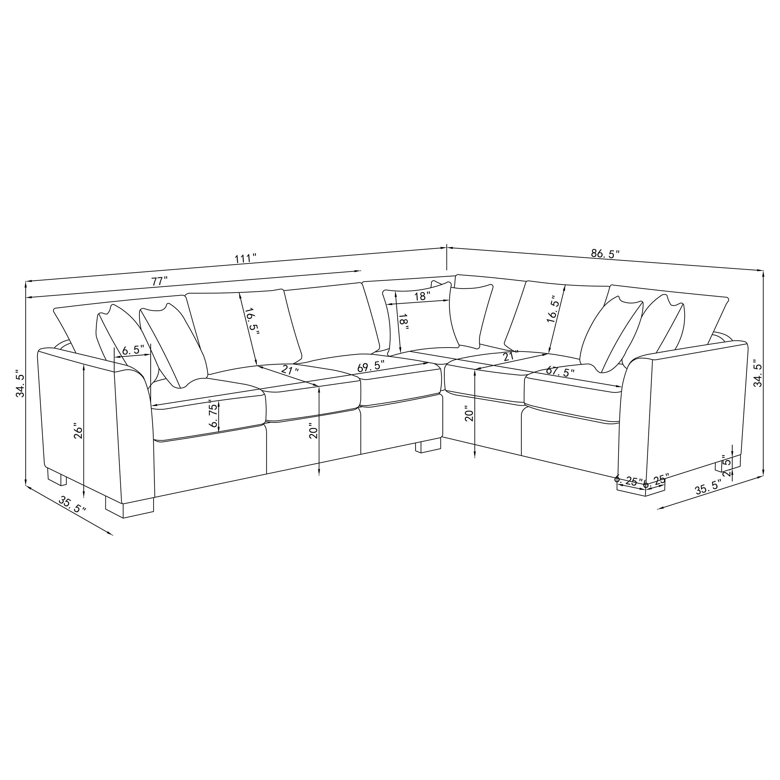 Ashford Fold-Out Sleeper Sectional Sofa - Luxe Home Furnishings (Jersey City, NJ)