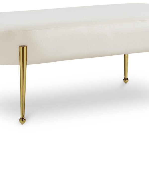 Gia Cream Velvet Bench