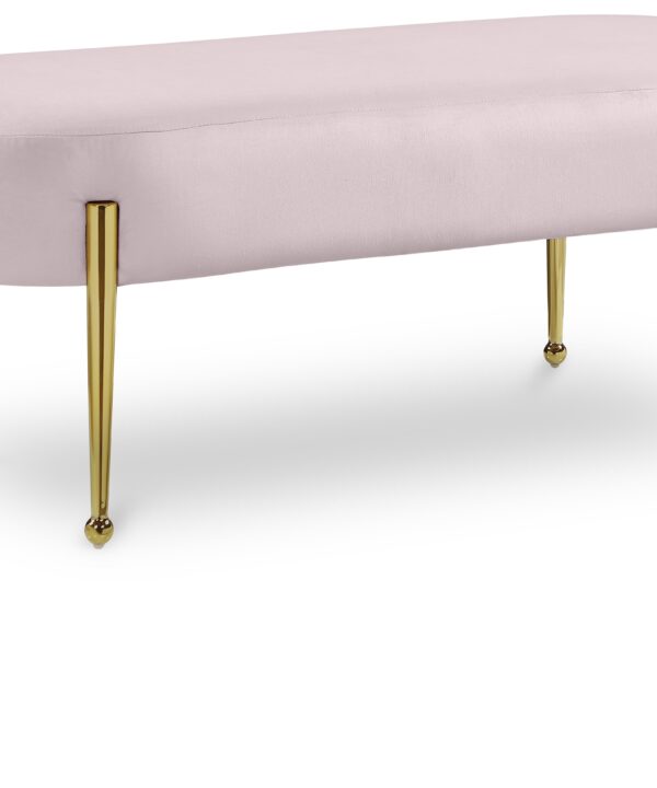 Gia Pink Velvet Bench